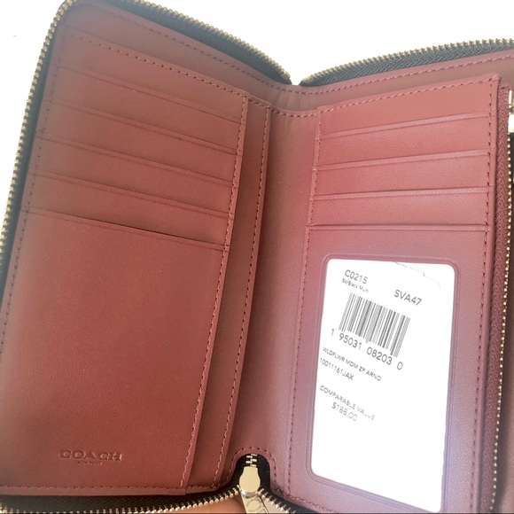 SOLD Coach Gallery Tote Black Floral Purse Wallet Set - Picture 11 of 12